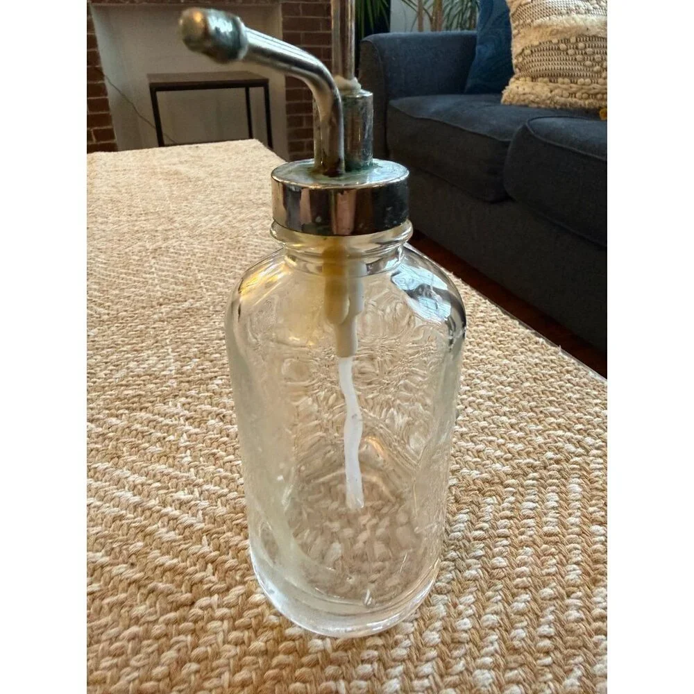 Glass pump soap dispenser